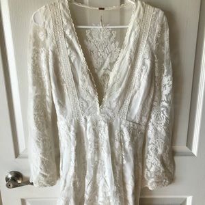 Free People Lace long sleeve dress